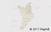 Shaded Relief 3D Map of Danane, single color outside