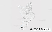 Silver Style 3D Map of Danane, single color outside