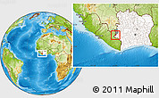 Physical Location Map of Bin-Houye, highlighted country, highlighted parent region