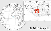Blank Location Map of Danane