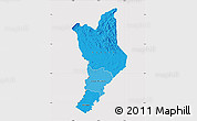 Political Shades Map of Danane, cropped outside