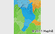 Political Shades Map of Danane