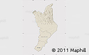 Shaded Relief Map of Danane, cropped outside