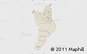 Shaded Relief Map of Danane, single color outside
