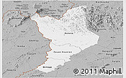 Gray Panoramic Map of Danane