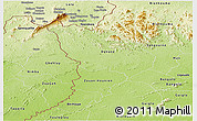 Physical Panoramic Map of Danane