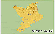 Savanna Style Panoramic Map of Danane, single color outside