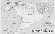 Silver Style Panoramic Map of Danane