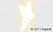 Classic Style Simple Map of Danane, single color outside