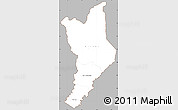 Gray Simple Map of Danane, cropped outside