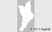 Gray Simple Map of Danane, single color outside