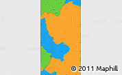 Political Simple Map of Danane