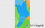 Political Shades Simple Map of Danane