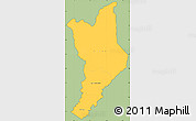 Savanna Style Simple Map of Danane, cropped outside