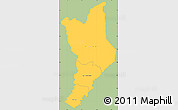 Savanna Style Simple Map of Danane, single color outside
