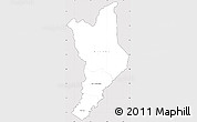 Silver Style Simple Map of Danane, cropped outside