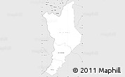 Silver Style Simple Map of Danane