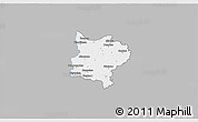 Gray 3D Map of Zouan-Hounien, single color outside