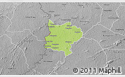Physical 3D Map of Zouan-Hounien, desaturated