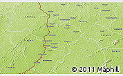 Physical 3D Map of Zouan-Hounien