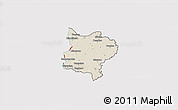 Shaded Relief 3D Map of Zouan-Hounien, cropped outside