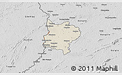 Shaded Relief 3D Map of Zouan-Hounien, desaturated