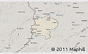Shaded Relief 3D Map of Zouan-Hounien, semi-desaturated
