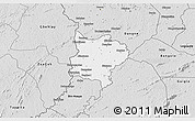 Silver Style 3D Map of Zouan-Hounien