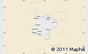 Classic Style Map of Zouan-Hounien, single color outside