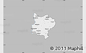 Gray Map of Zouan-Hounien, single color outside