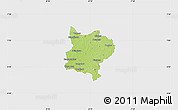Physical Map of Zouan-Hounien, single color outside
