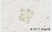 Shaded Relief Map of Zouan-Hounien, lighten