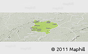 Physical Panoramic Map of Zouan-Hounien, lighten, semi-desaturated
