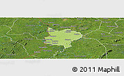 Physical Panoramic Map of Zouan-Hounien, satellite outside