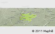 Physical Panoramic Map of Zouan-Hounien, semi-desaturated