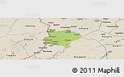 Physical Panoramic Map of Zouan-Hounien, shaded relief outside