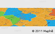 Political Panoramic Map of Zouan-Hounien