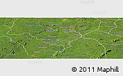 Satellite Panoramic Map of Zouan-Hounien