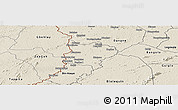 Shaded Relief Panoramic Map of Zouan-Hounien