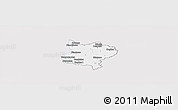 Silver Style Panoramic Map of Zouan-Hounien, single color outside
