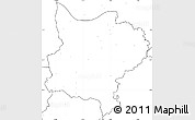 Blank Simple Map of Zouan-Hounien, no labels