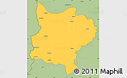 Savanna Style Simple Map of Zouan-Hounien