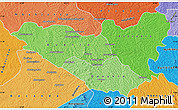 Political Shades Map of Daoukro
