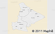 Classic Style 3D Map of Dimbokro, single color outside