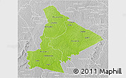 Physical 3D Map of Dimbokro, lighten, desaturated