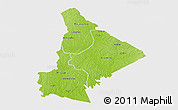 Physical 3D Map of Dimbokro, single color outside