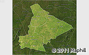 Satellite 3D Map of Dimbokro, darken