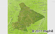 Satellite 3D Map of Dimbokro, physical outside