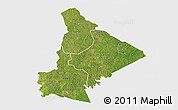 Satellite 3D Map of Dimbokro, single color outside