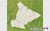 Shaded Relief 3D Map of Dimbokro, satellite outside